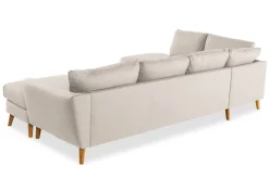 Scandi Days U-Sofa-Trend 4-seters Venstrevendt U-formet Sofa med Divan og Sjeselong i Stoff Beige