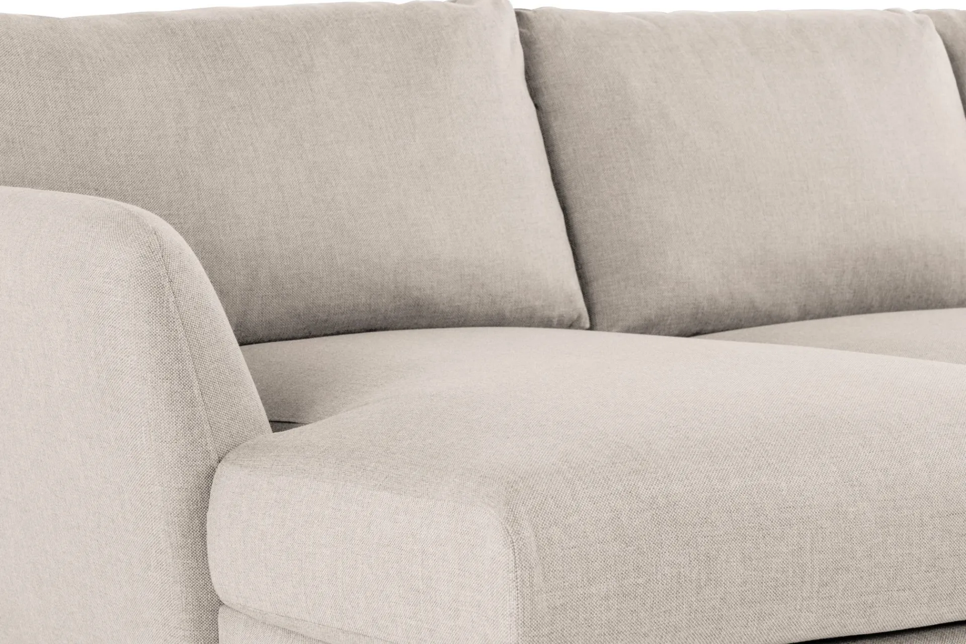 Scandi Days U-Sofa-Trend 4-seters Venstrevendt U-formet Sofa med Divan og Sjeselong i Stoff Beige