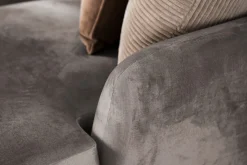 Scandi Days Velour Sofa & Fløyel Sofa|U-Sofa-Trend 4-seters Venstrevendt U-formet Sofa med Divan og Sjeselong i Fløyel Brun
