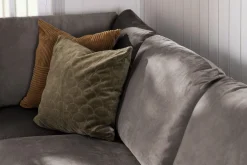 Scandi Days Velour Sofa & Fløyel Sofa|U-Sofa-Trend 4-seters Venstrevendt U-formet Sofa med Divan og Sjeselong i Fløyel Brun