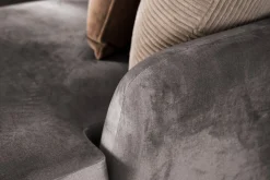 Scandi Days Trend 5-seters Venstrevendt U-formet Hjørnesofa med Divan i Fløyel