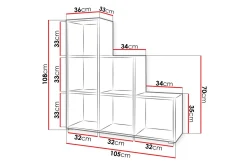 Trio Hylle 105x33x108 cm