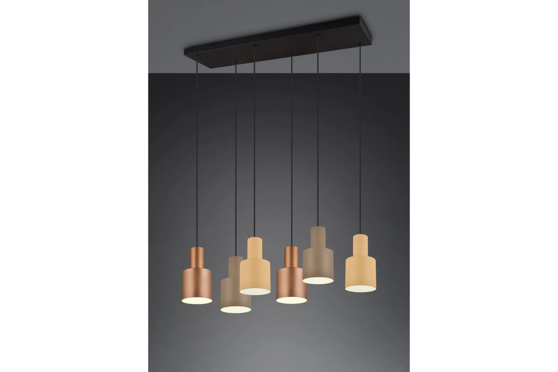Trio Lighting Kjøkkenlampe|Vinduslampe-Agudo taklampe 6L E27 flerfarget Flerfärgad