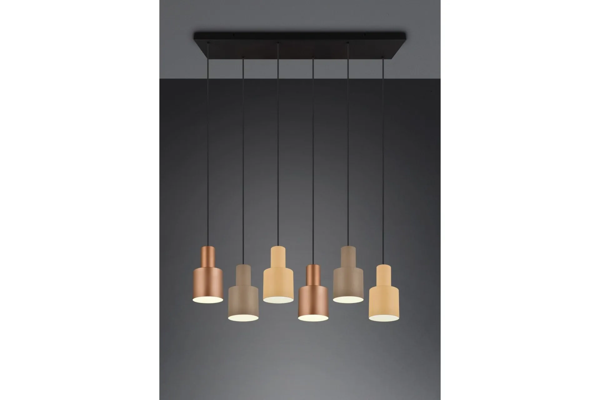 Trio Lighting Kjøkkenlampe|Vinduslampe-Agudo taklampe 6L E27 flerfarget Flerfärgad
