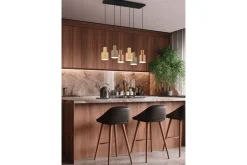 Trio Lighting Kjøkkenlampe|Vinduslampe-Agudo taklampe 6L E27 flerfarget Flerfärgad