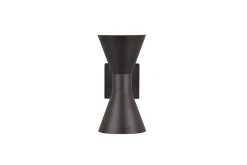 Trio Lighting Fasadebelysning|Utelampe-Ardas Vegglampe 2L GU10 matt svart Natur