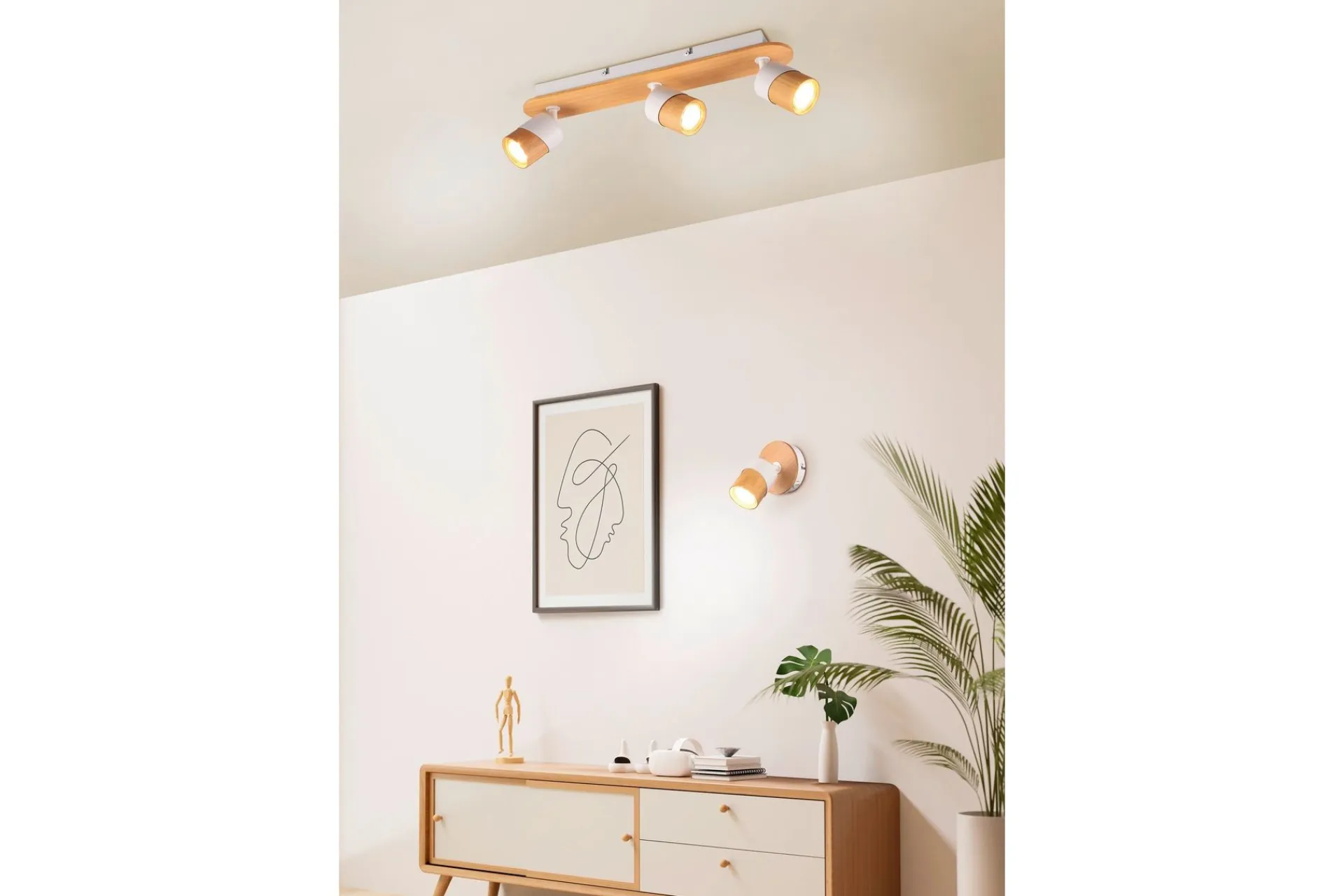 Trio Lighting Aruni spotlight 3L GU10 tre/matt hvit