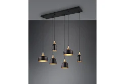 Trio Lighting Chiraz Taklampe 6L E27 Matt Svart/Matt Messing