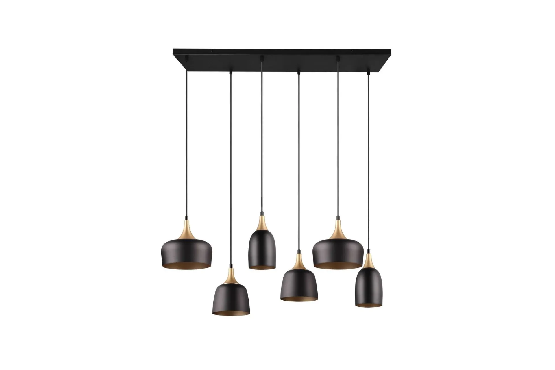 Trio Lighting Chiraz Taklampe 6L E27 Matt Svart/Matt Messing