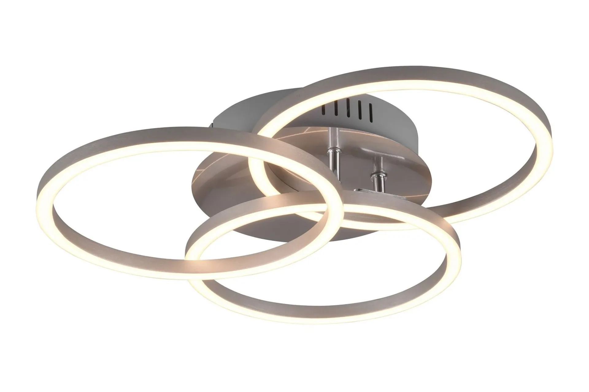 Trio Lighting Taklampe|Kjøkkenlampe-Circle LED plafond børstet Stål