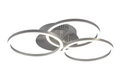 Trio Lighting Taklampe|Kjøkkenlampe-Circle LED plafond børstet Stål