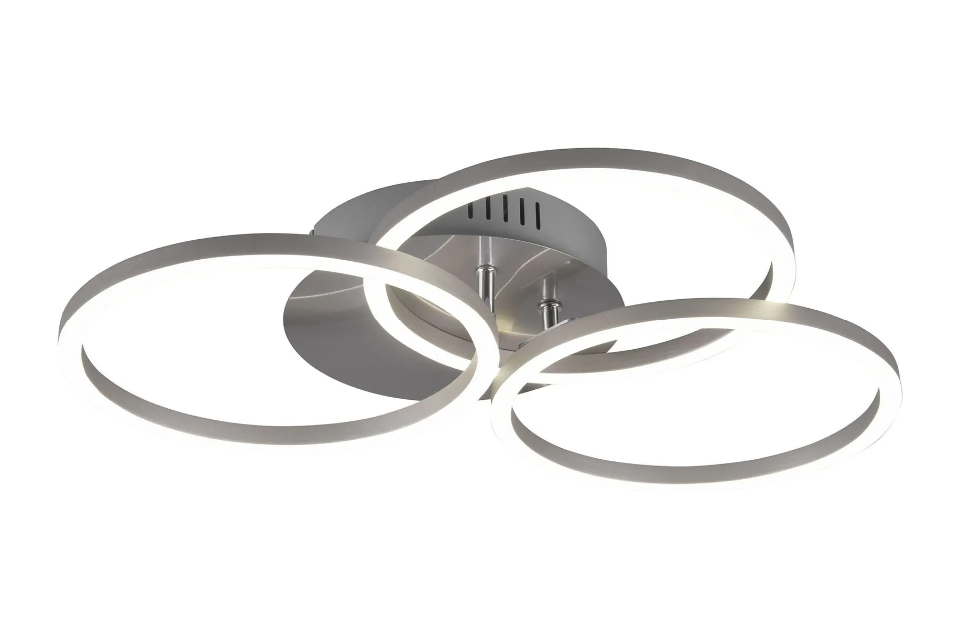 Trio Lighting Taklampe|Kjøkkenlampe-Circle LED plafond børstet Stål