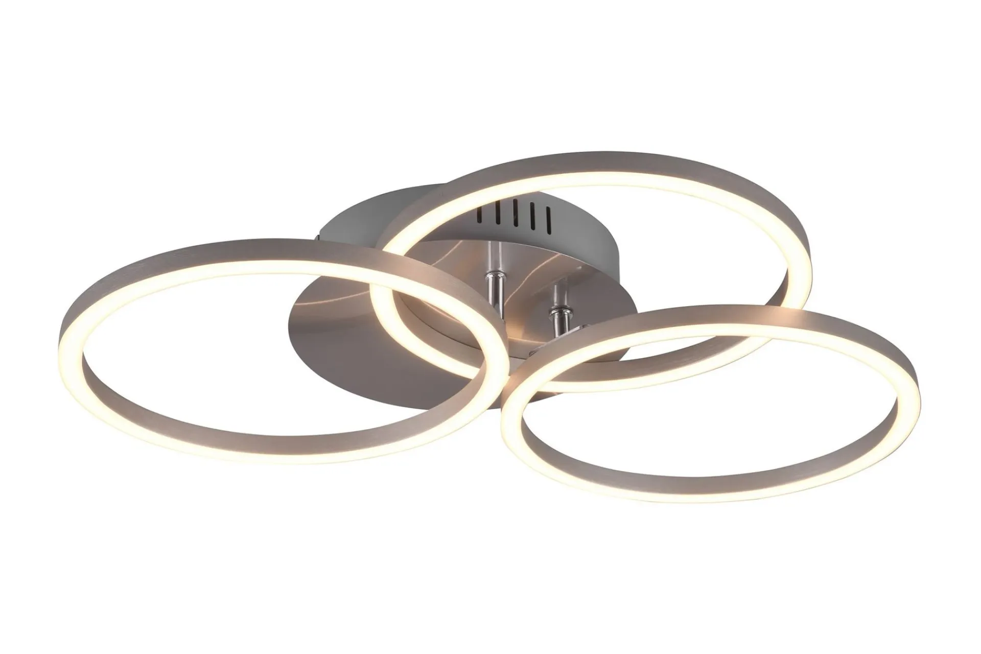 Trio Lighting Taklampe|Kjøkkenlampe-Circle LED plafond børstet Stål