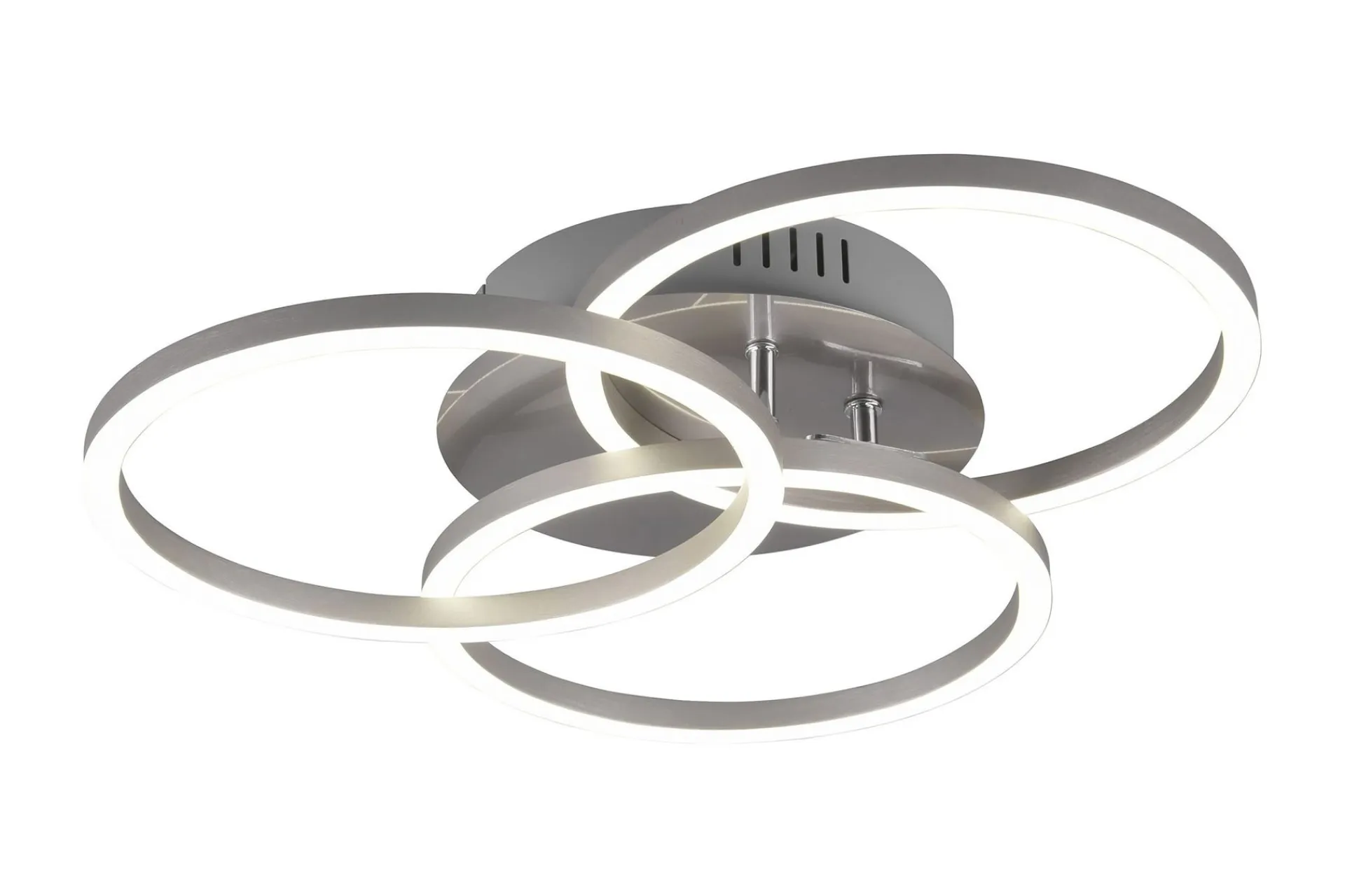 Trio Lighting Taklampe|Kjøkkenlampe-Circle LED plafond børstet Stål