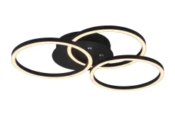 Trio Lighting Taklampe|Kjøkkenlampe-Circle LED plafond matt Svart