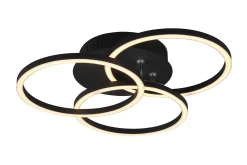 Trio Lighting Taklampe|Kjøkkenlampe-Circle LED plafond matt Svart