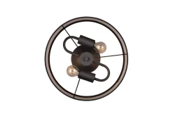Trio Lighting Davos plafond 30 cm 2xE14 matt svart/greige