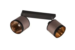 Trio Lighting Spotlights & Downlights-Davos Spotlight 2L E14 matt svart/greige Mattsvart,Gråbrun