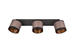 Trio Lighting Davos spotlight 3L E14 matt svart/greige