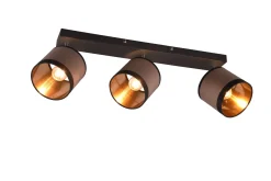 Trio Lighting Davos spotlight 3L E14 matt svart/greige