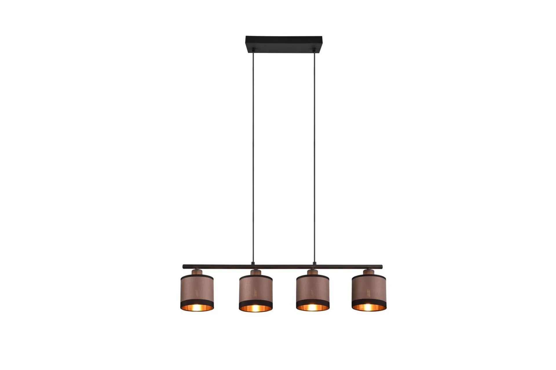 Trio Lighting Davos Taklampe 4L E14 matt svart/ greige