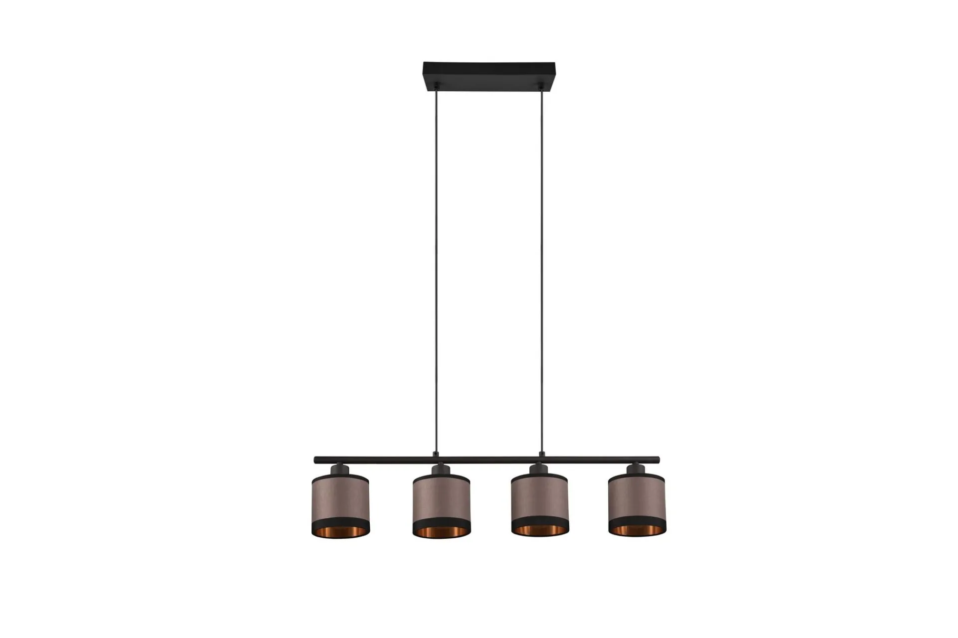 Trio Lighting Davos Taklampe 4L E14 matt svart/ greige