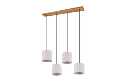 Trio Lighting Taklampe|Stuelampe-Elmau taklampe 4L E27 tre/ Beige