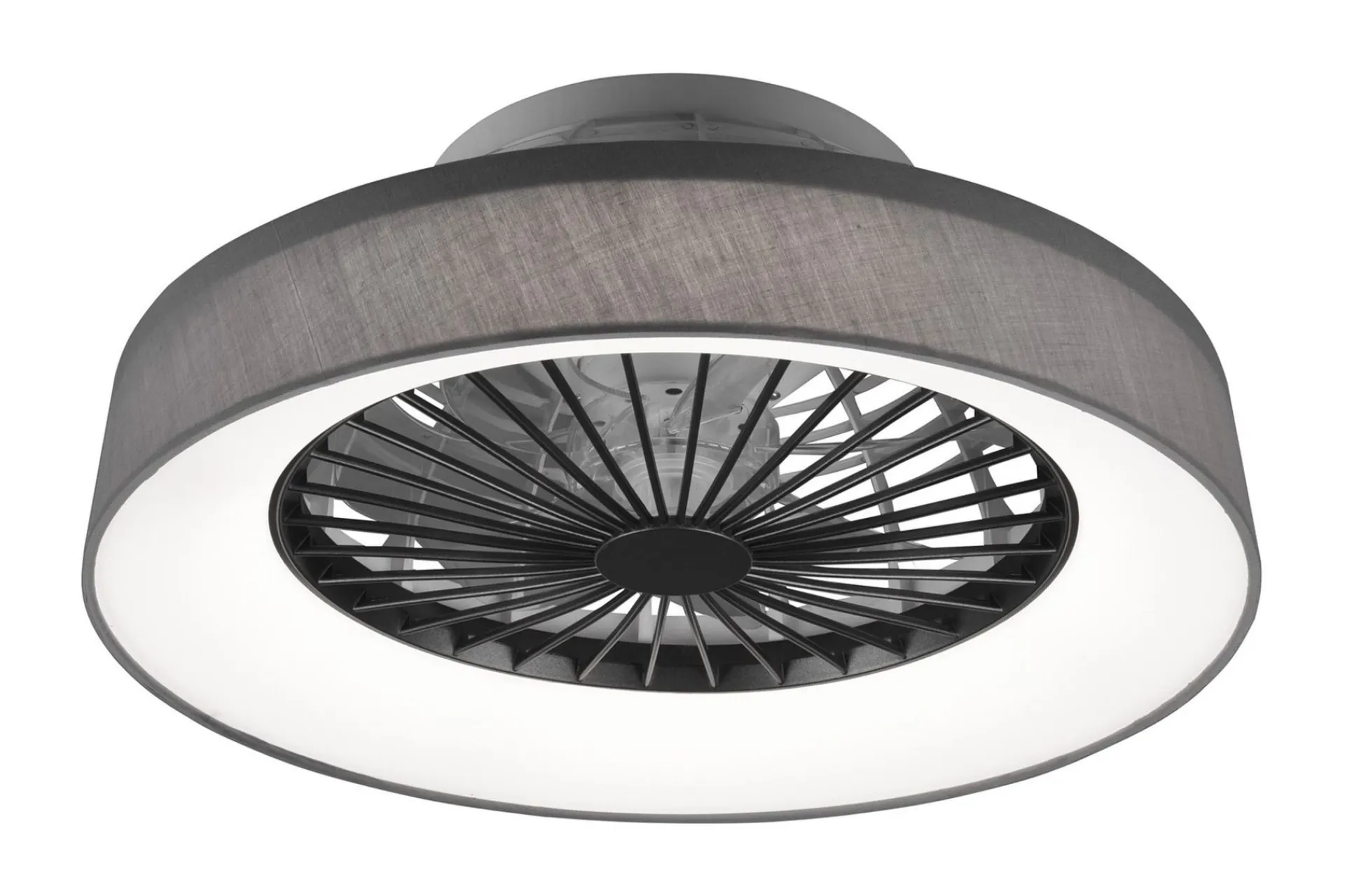 Trio Lighting Farsund LED tak-/veggvifte grå