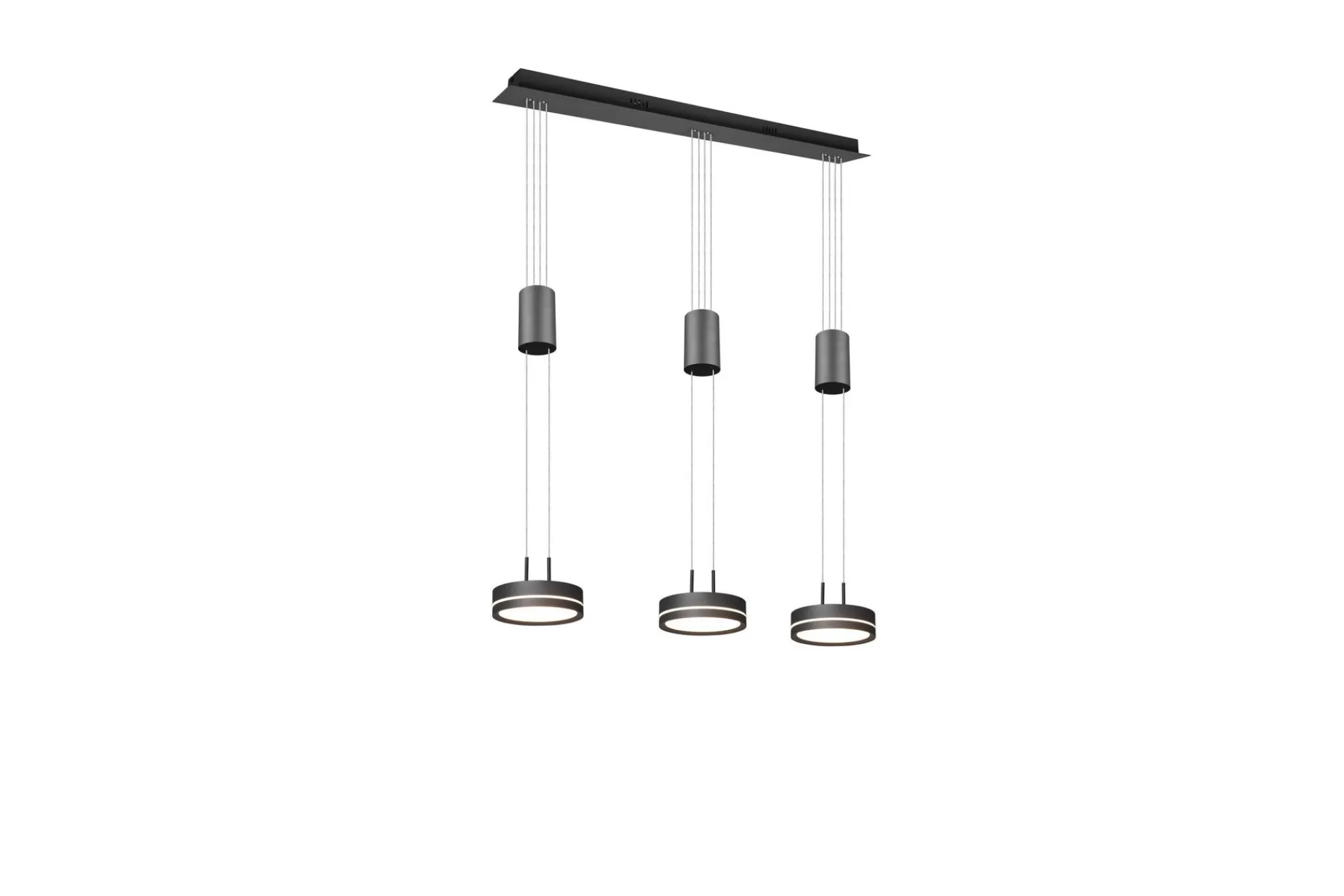 Trio Lighting Taklampe|Kjøkkenlampe-Franklin LED taklampe 3L Antrasitt