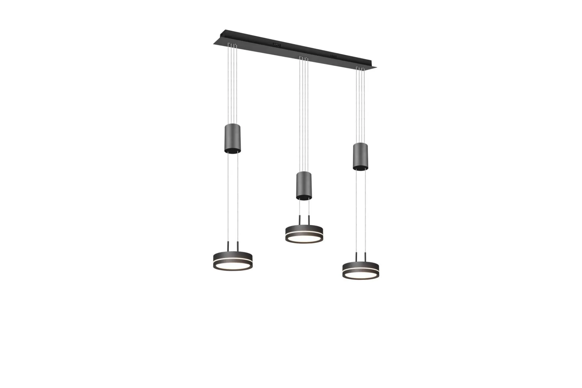 Trio Lighting Taklampe|Kjøkkenlampe-Franklin LED taklampe 3L Antrasitt