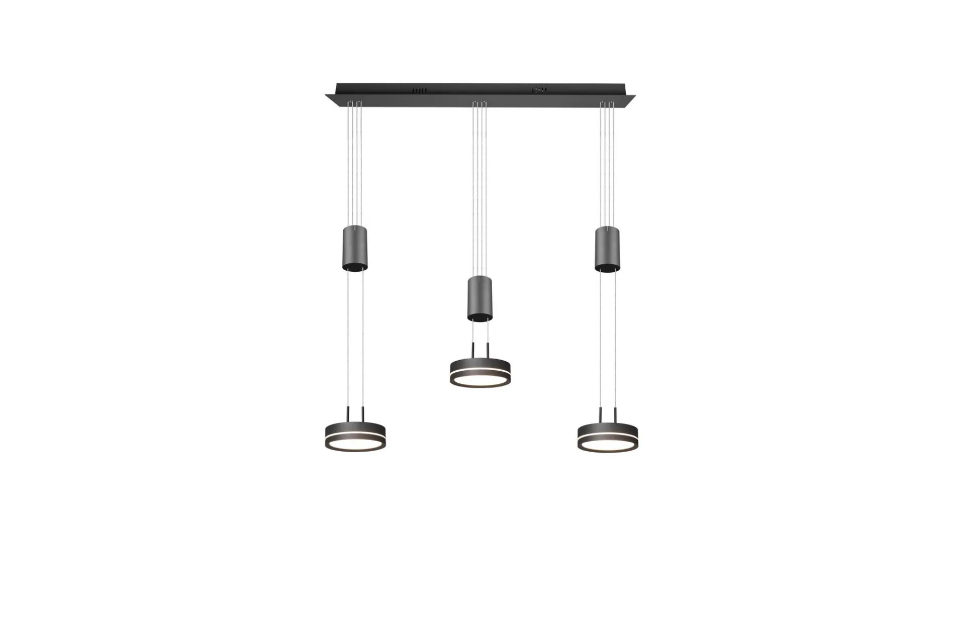 Trio Lighting Taklampe|Kjøkkenlampe-Franklin LED taklampe 3L Antrasitt