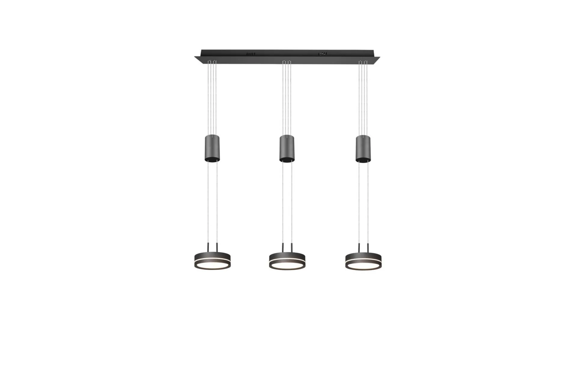 Trio Lighting Taklampe|Kjøkkenlampe-Franklin LED taklampe 3L Antrasitt