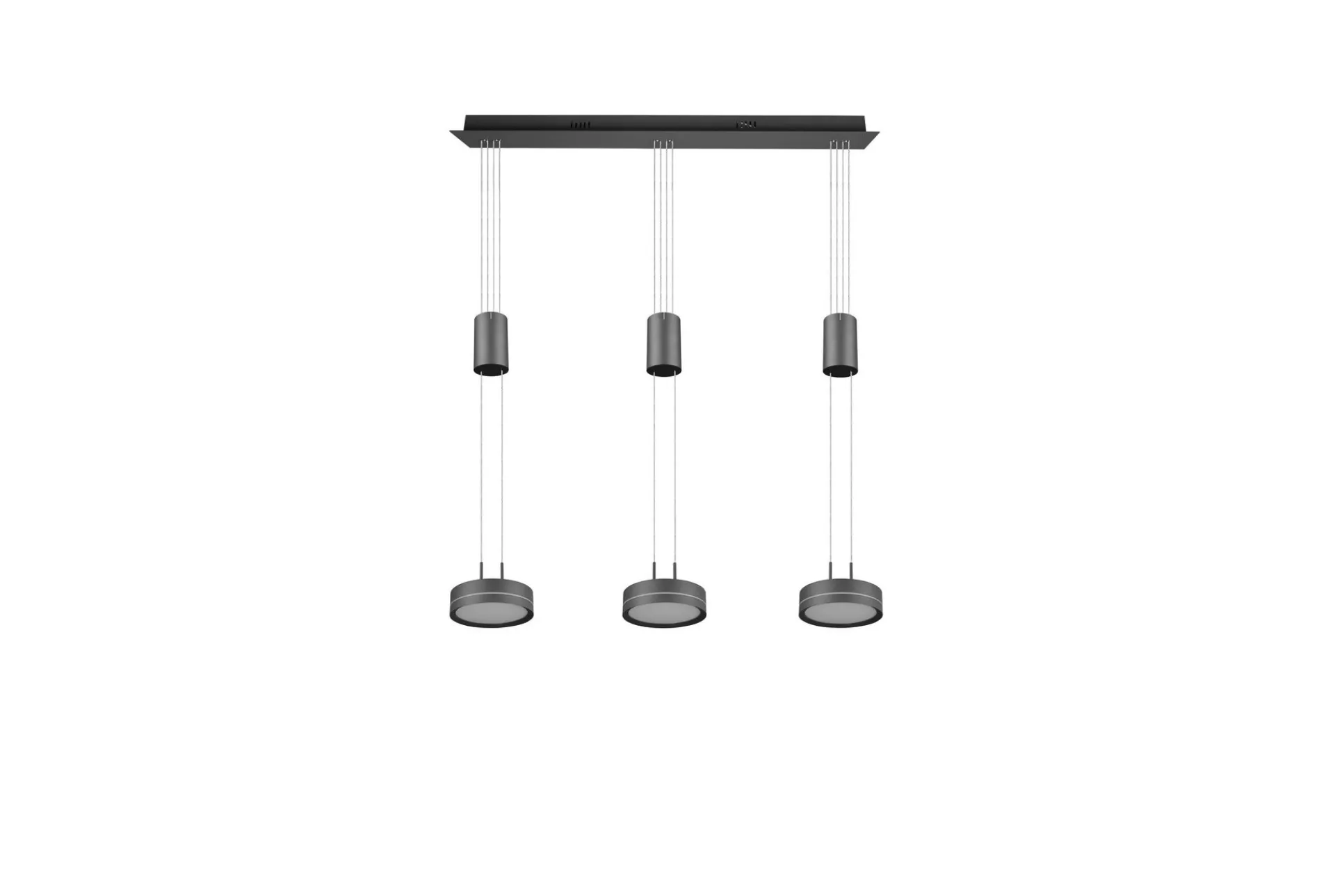 Trio Lighting Taklampe|Kjøkkenlampe-Franklin LED taklampe 3L Antrasitt