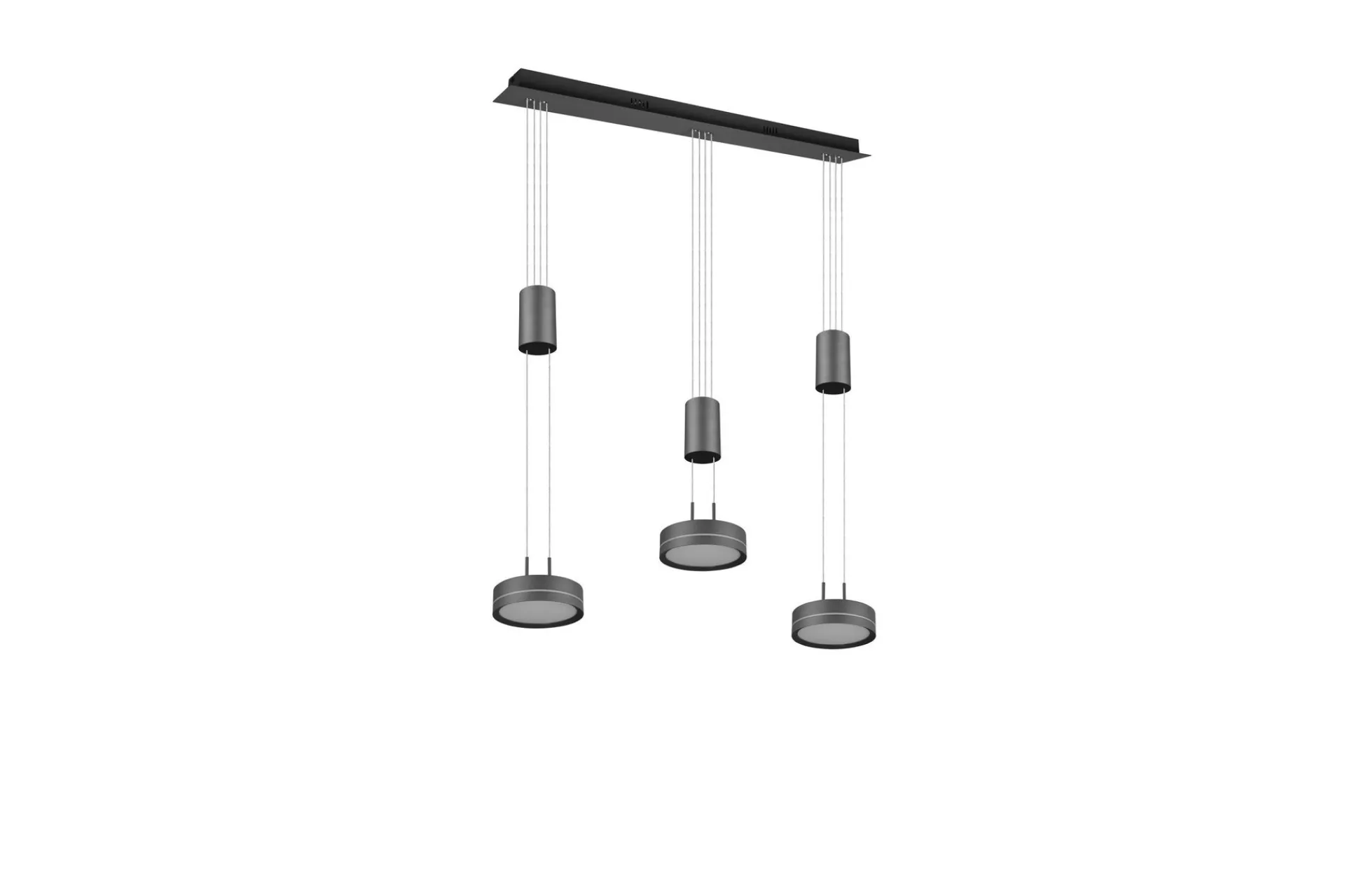 Trio Lighting Taklampe|Kjøkkenlampe-Franklin LED taklampe 3L Antrasitt