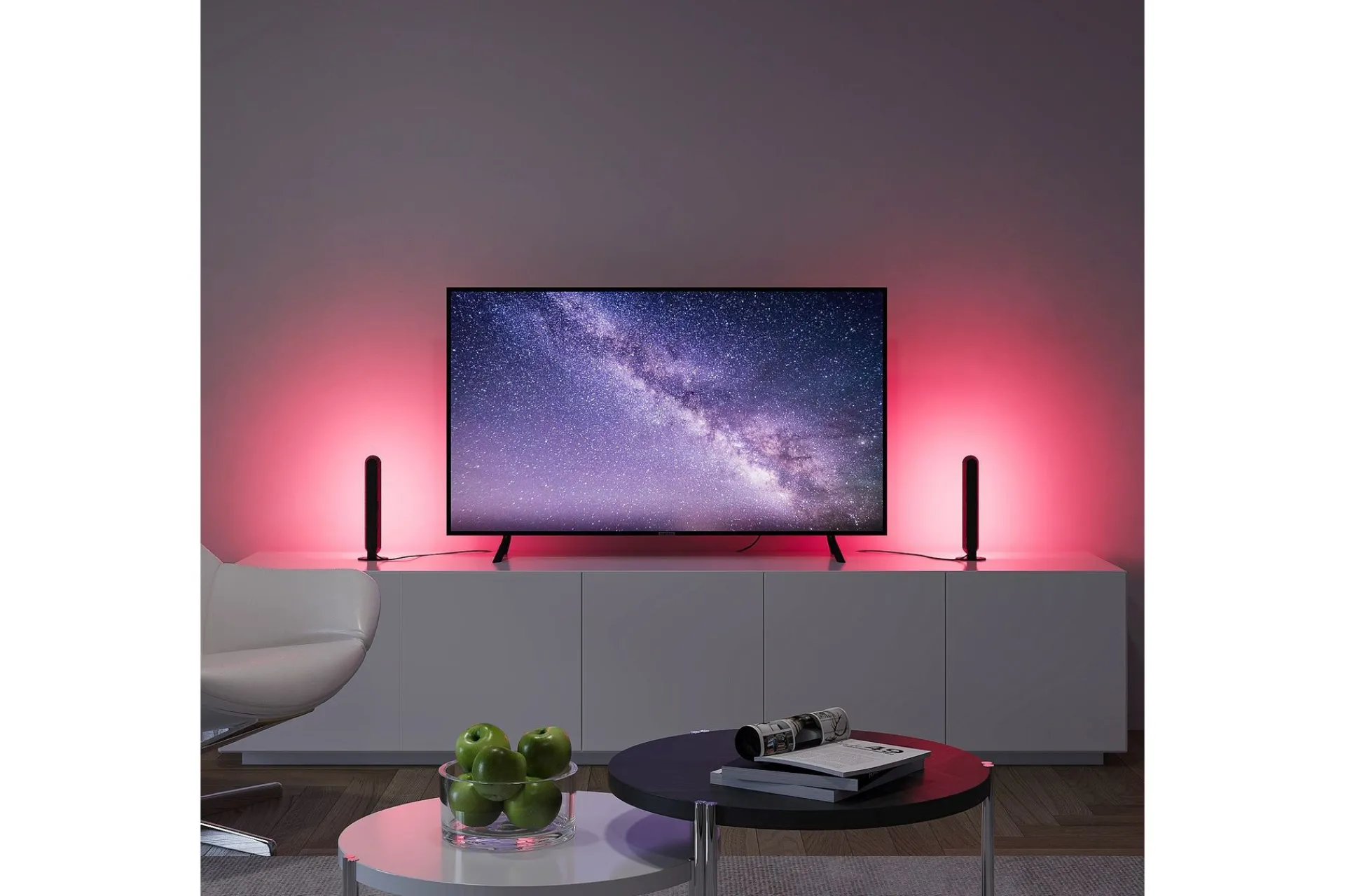 Trio Lighting Nattbordslampe|Bordlampe-Game LED Bordlampe 2-pack RGB Svart