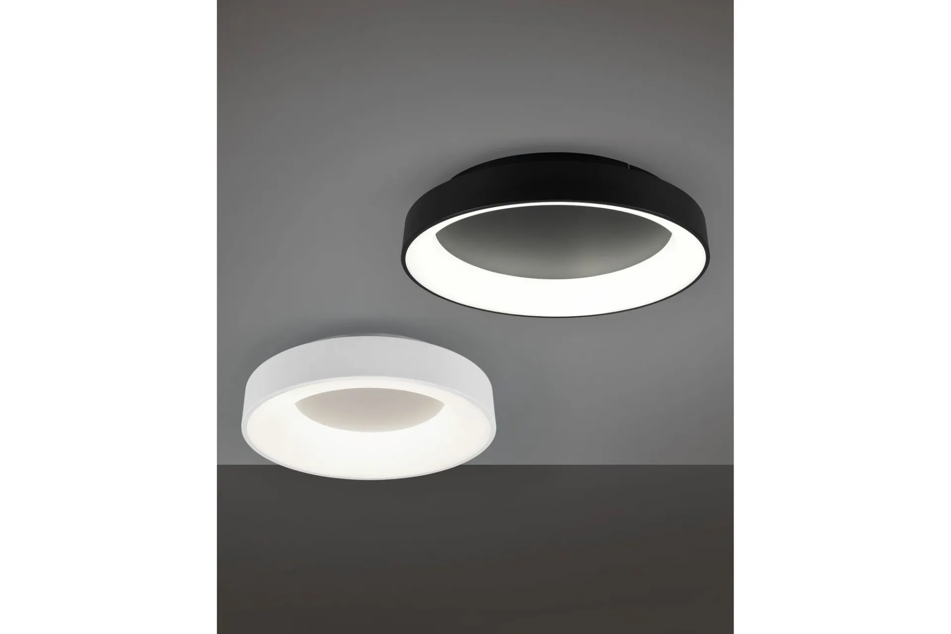 Trio Lighting Taklampe|Kjøkkenlampe-Girona LED plafond 60cm Matt svart