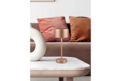 Trio Lighting Nattbordslampe|Bordlampe-Jeff LED bordlampe kaffe brun oppladbar
