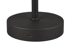 Trio Lighting Jeff LED bordlampe matt svart oppladbar