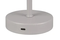 Trio Lighting Jeff LED Bordlampe grå oppladbar