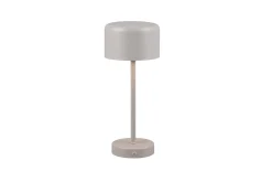 Trio Lighting Jeff LED Bordlampe grå oppladbar