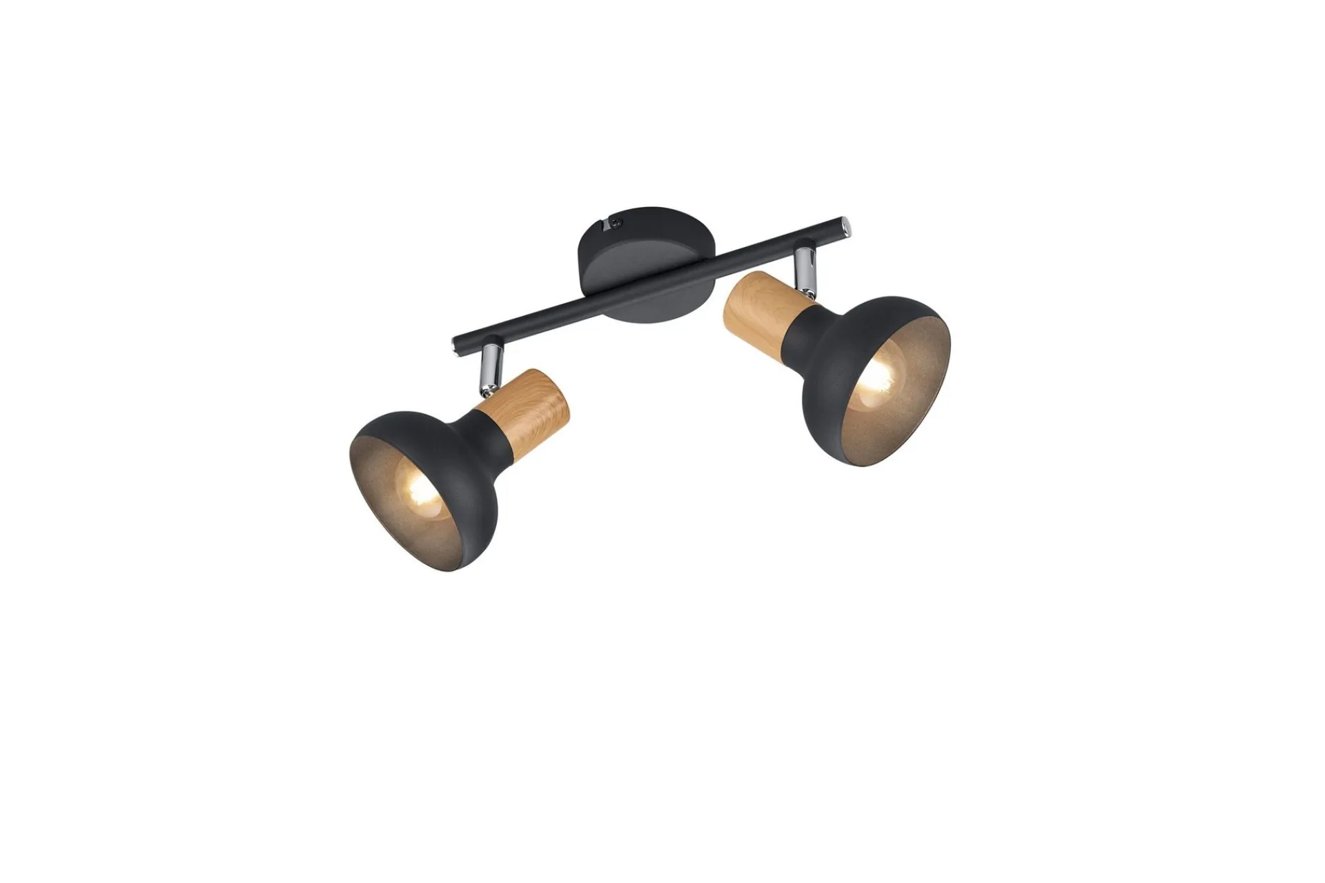 Trio Lighting Latika Spotlight 2L E14 Matt Svart/Tre