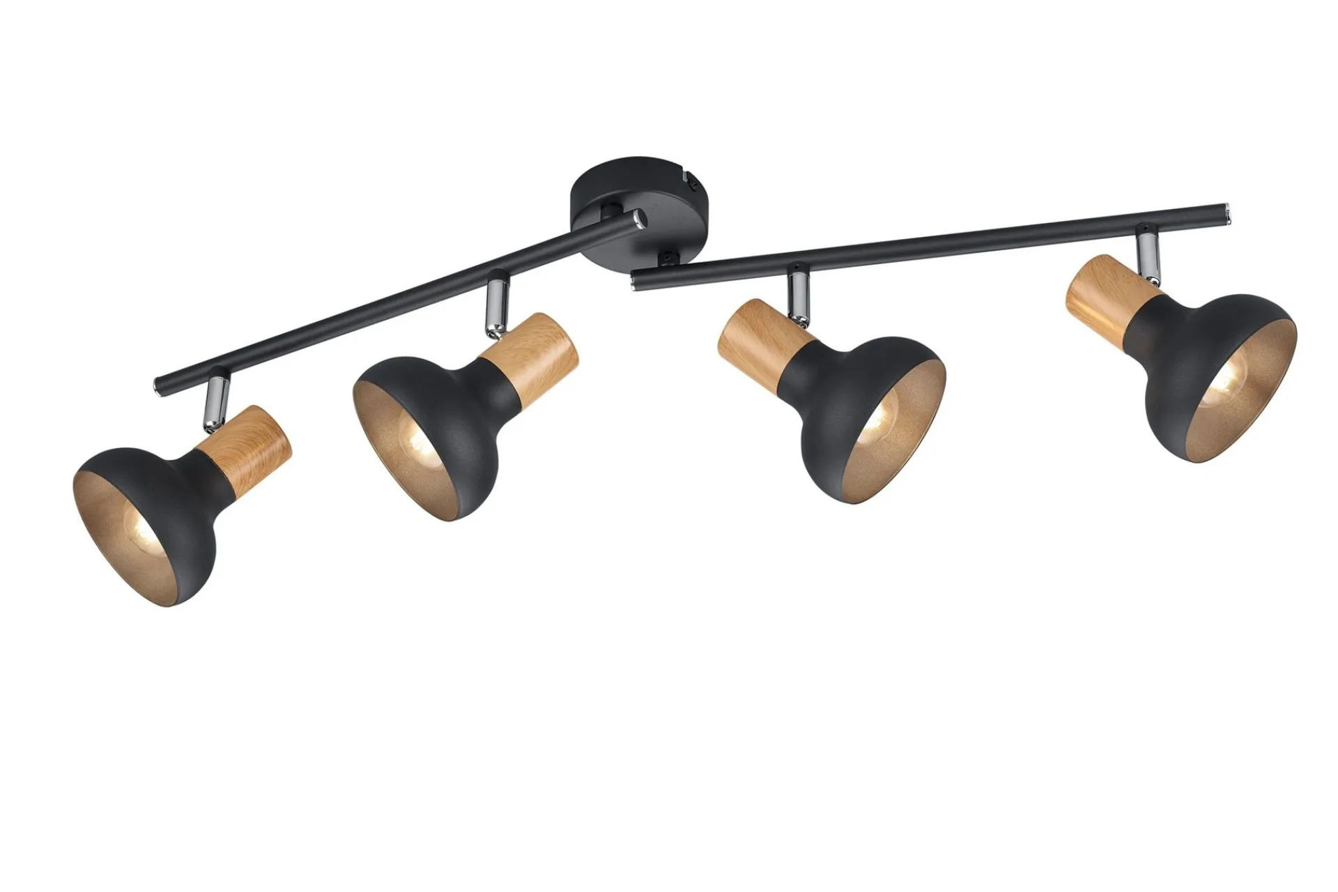 Trio Lighting Latika Spotlight 4L E14 Matt Svart/Tre
