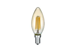 Trio Lighting LK LED E14 filament krone 4W 400lm 2700K brun 3-trinn