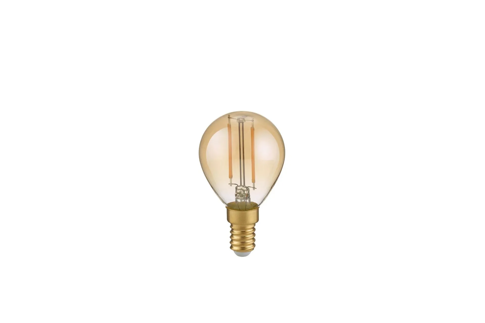 Trio Lighting Led-Belysning|Lyspærer-LK LED E14 filament kule 4W 400lm 2700K brun 3-trinn Amber
