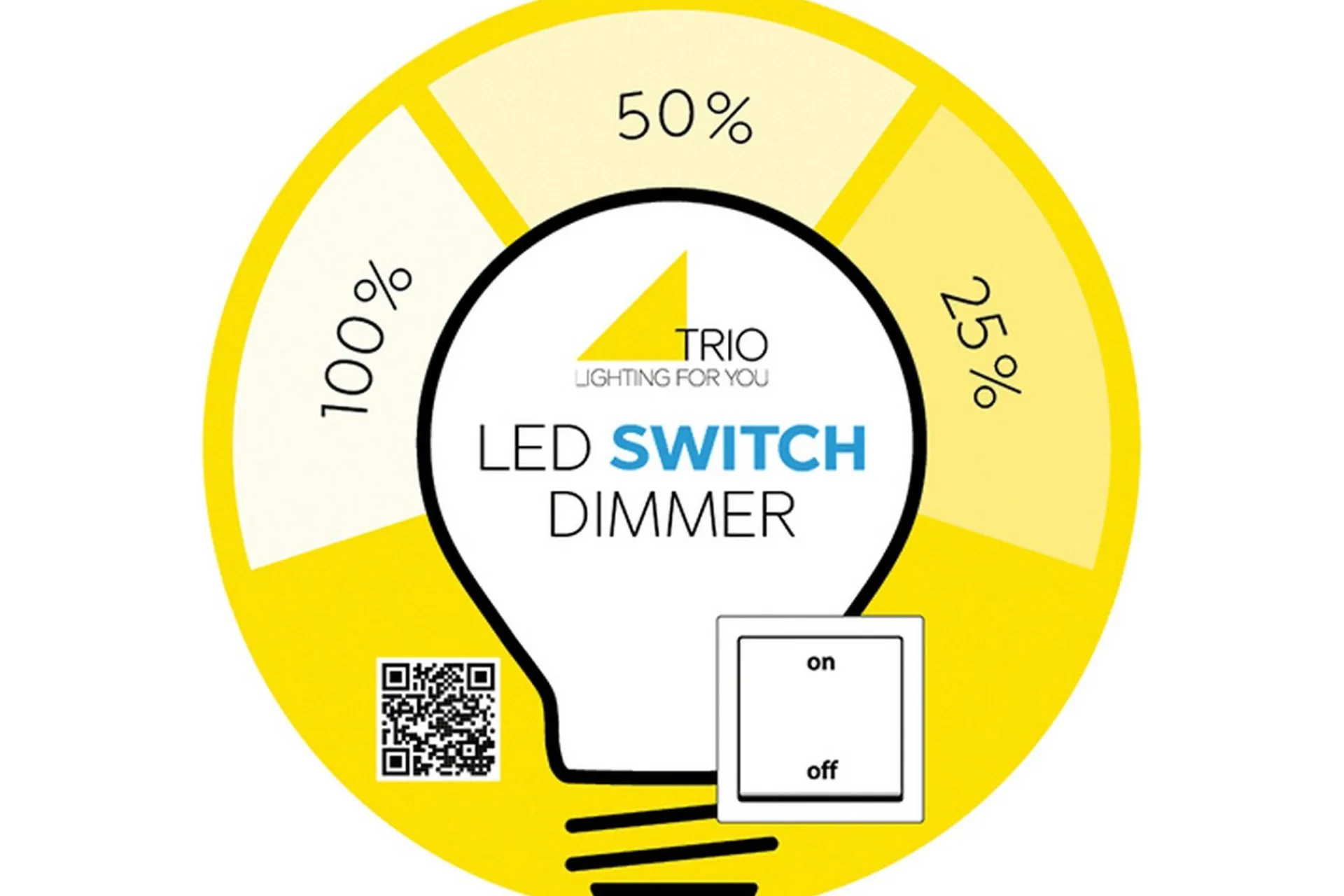 Trio Lighting LK LED E27 filament globe 9W 1055lm 3000K switch dimmer