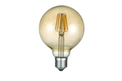 Trio Lighting LK LED E27 filament big globe 8W 810lm 2700K brun 3-trinn