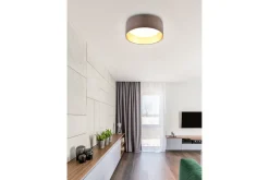 Trio Lighting Barnelampe|Taklampe-Locarno LED plafond 28 cm greige Gråbrun