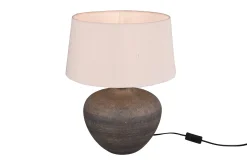 Trio Lighting Bordlampe|Soveromslampe-Lou bordlampe 38cm E14 brun Brun,Hvit