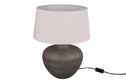 Trio Lighting Bordlampe|Soveromslampe-Lou bordlampe 38cm E14 brun Brun,Hvit