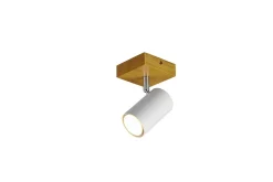 Trio Lighting Spotlights & Downlights-Marley spot 1L GU10 matt hvit/tre Tre/Natur,Matt hvit